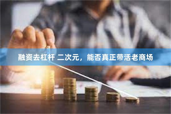 融资去杠杆 二次元，能否真正带活老商场