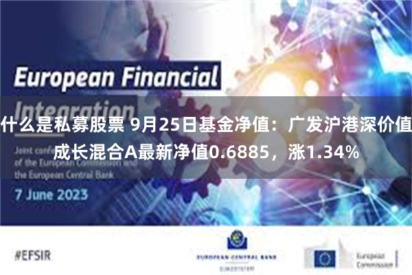 什么是私募股票 9月25日基金净值：广发沪港深价值成长混合A最新净值0.6885，涨1.34%