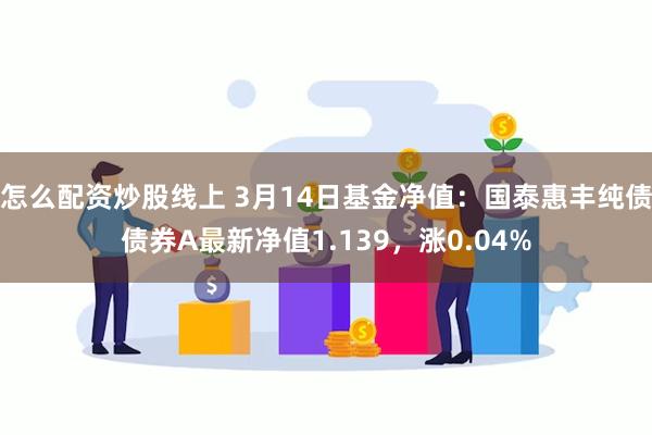 怎么配资炒股线上 3月14日基金净值：国泰惠丰纯债债券A最新净值1.139，涨0.04%